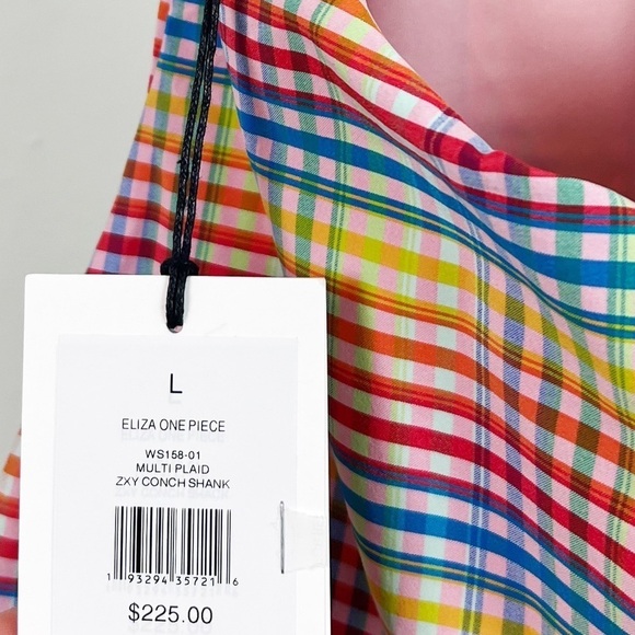 NWT Onia Eliza Plaid Halter Keyhole One Piece Swimsuit - Picture 5 of 8